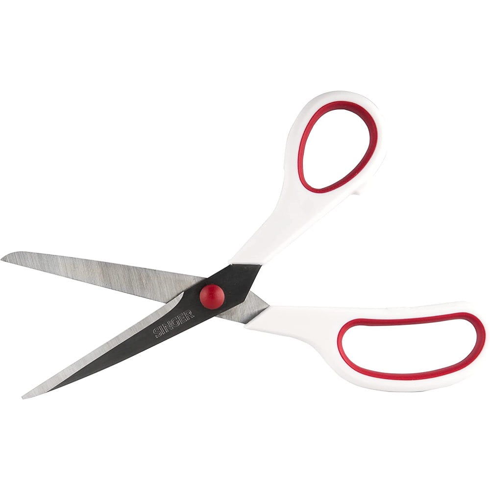Singer Fabric Scissors Fabric Scissors, White & Red (4 pack)
