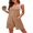 Brown, variant on Aunavey Womens Summer V Neck Sleeveless Rompers Adjustable Spaghetti Straps Loose Shorts Jumpsuits with Pockets