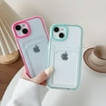 thumbnail image 2 of Candy Color Card Holder Clear Shockproof Soft Compatible with iPhone Case (Red,iPhone 15 Pro Max), 2 of 12
