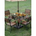 thumbnail image 5 of Square Outdoor Tablecloth with Umbrella Hole Wooden Sunflower Outside Table Cloth Waterproof Patio Table Cover Farmhouse Vintage Wooden Floral Zipper Tablecloths for Picnic Party Camping 54x54 Inch, 5 of 8