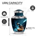 thumbnail image 2 of Yatskia Smoky Puffin Large Cremation Urns for Human Ashes Adult Man, Small Memorial Urn for Ashes Adult Male, Decorative Urns for Ash, (Tasty 10 Inch and 3 Inch), 2 of 8