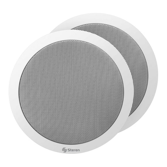 Juego de 2 bocinas 2 vías 300WPMPO c/u para plafón Spk-630 Steren SPK-630