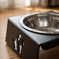 thumbnail image 4 of Low Profile Elevated Foldable Single Bowl Pet Feeder, Raised Dog Cat Bowl Stand for Neck Protection, for Small Dogs, 4 of 5