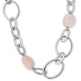 thumbnail image 1 of Collier Quartz Rose en Acier Inoxydable 36 Pouces, 1 of 3