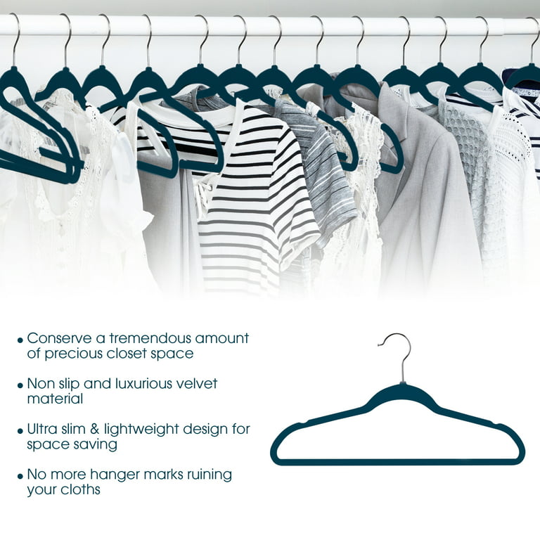 Kids Coat Hangers Velvet Bulk Cloth Hanger Non Slip Ultra Thin