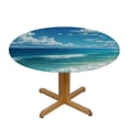 thumbnail image 3 of WYYP Waterproof 100% Polyester Fiber Table Cloth - The Sunny Beach and Joyful Scenery Make You Feel Refreshed and Happy White, 3 of 8