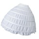 thumbnail image 4 of Enagua Blanca Larga de 6 Aros, Extra Completa, Enagua de Crinolina con Bola de Colcomx Boda novia crinolina, 4 of 8
