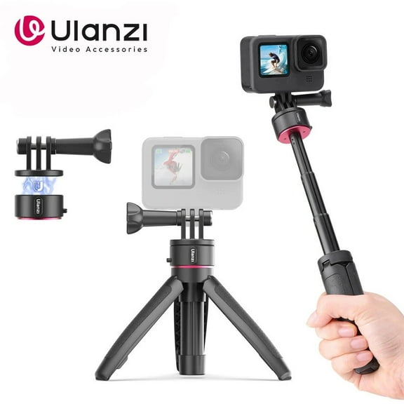Ulanzi Go-Quick II 2-in-1 Portable Extendable Tripod with Quick Release Magnetic Mount For GoPro DJI Insta360 Cameras