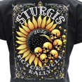 thumbnail image 6 of 2026 Ladies Sturgis Motorcycle Rally Cosmic Flowers Black Short Sleeve V-Neck T-Shirt - SPL1937 XX-Large, 6 of 6