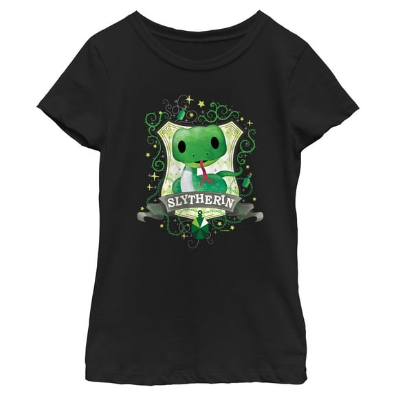 Girls Harry Potter Sparkle Slytherin T Shirt