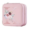 thumbnail image 1 of Bdday P U Simples Storage Jewelry Box 26 Printed Letter Jewelry Box Portable Jewelry Storage Box Earrings Ring Box, 1 of 4