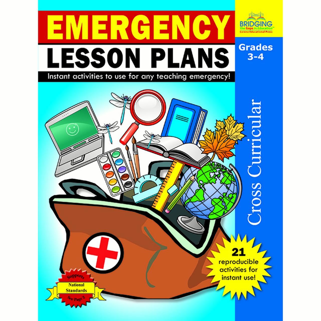 (3 Ea) Emergency Lesson Plans Gr 3-4 - Walmart.com