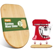 PQPO Stand Mixer Slider, Bamboo, Compatible with KitchenAid, Easy to Move, Countertop Protecting, 5qt