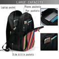 thumbnail image 6 of Wukai Mexican Serape Blanket Stripes Travel Laptop Backpack: Business Water-Resistant Bag with USB Charging Port, Ideal College Backpack for Men & Women, 6 of 6