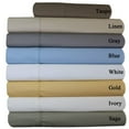 thumbnail image 2 of Royal Tradition Solid 650-Thread-Count, Cotton-Blend King 4PC Bed Sheets Set, Blue, 2 of 2