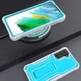 thumbnail image 7 of FITO For Samsung Galaxy S21 FE Case, Phone Case with Screen Protector and Kickstand (Blue), 7 of 7