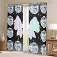 thumbnail image 2 of Erosebridal Rideaux Nœud Papillon pour Filles Lot de 2 (38x45), Rideaux Boule Disco Vintage 30 %-50 % Occultants, Déco Rétro, 2 of 5