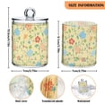 thumbnail image 5 of Yayeee 2 Pack Qtip Holder Bathroom Cotton Swab Canister with Lid Clear Dispenser Set, Colorful Flower, 5 of 6