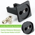 thumbnail image 4 of Wall-Mounted Black Shower Head Bracket for Handheld Showers Rectangular Brass Hand Shower Holder, 4 of 6