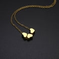 thumbnail image 4 of Collar de Cadena con Colgante de Tres Corazones onlyliua Acero Inoxidable Mujer, 4 of 4
