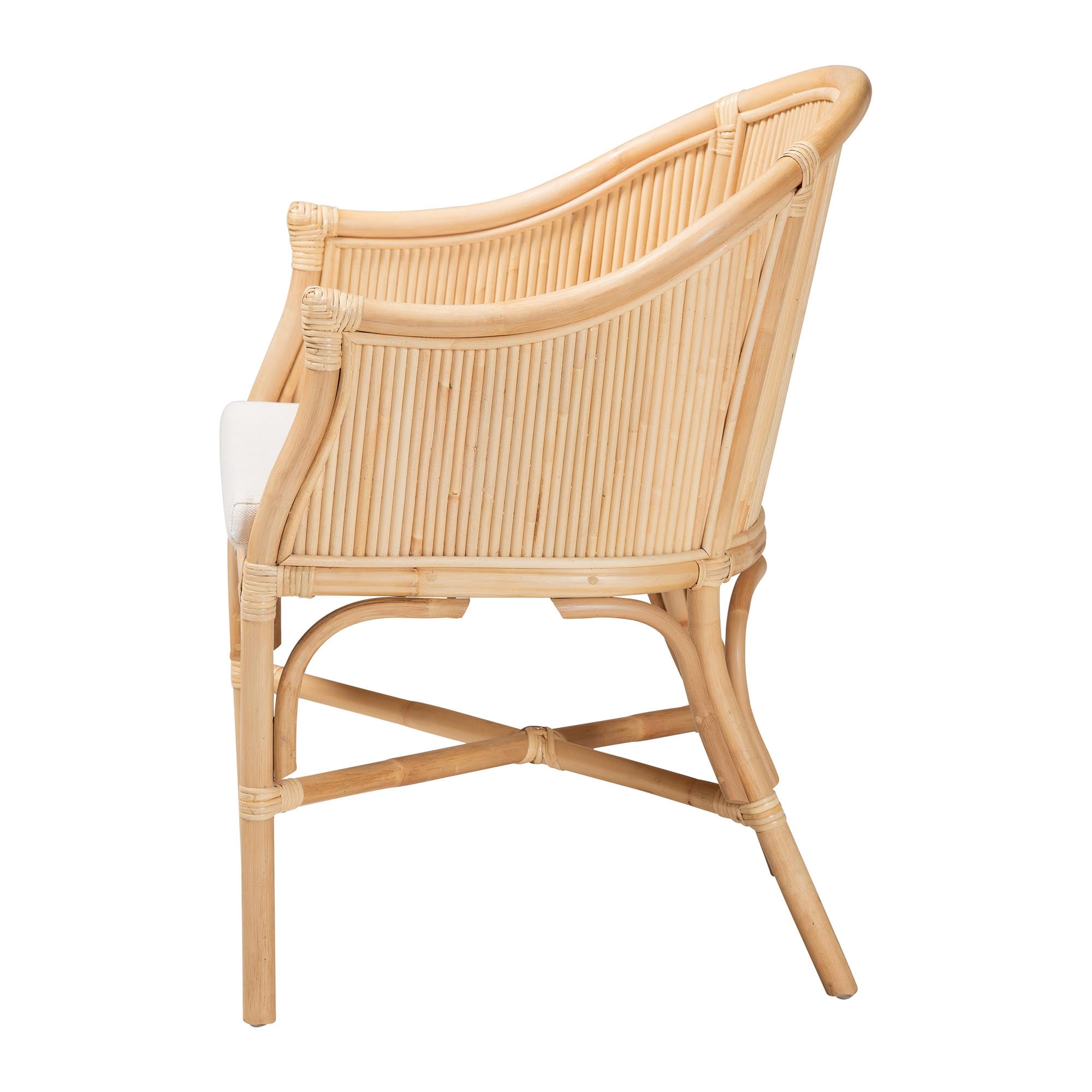 bali & pari Hollis Boho Dining Chair, Natural