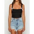 thumbnail image 6 of Yunliwuli Women Camisole, Sleeveless Tops Backless Bows Hollowed Tie-up Slim Fit Summer Vest for Party Club, 6 of 10