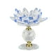 thumbnail image 5 of Portavelas de de vidrio, portavelas de pétalo de loto de vidrio decorativo, portavelas para decoración del hogar Azul, 5 of 9