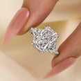 thumbnail image 2 of Veda Jewel 1.5 Ct Radiant Cut Engagement Ring for Women – 14K White Gold Plated Solitaire Lab-Created Diamond with Prong Setting – Elegant Ring for Wedding or Anniversary, 2 of 3