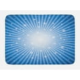 thumbnail image 1 of Vintage Blue Bath Mat, Concentric Stripes with Stars Retro Style Sunburst Effect Abstract Design, Non-Slip Plush Mat Bathroom Kitchen Laundry Room Decor, 29.5 X 17.5 Inches, Blue and White, Ambesonne, 1 of 2