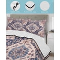 thumbnail image 4 of Orange Blue Boho Full Size Down Alternative Comforter, Lightweight Comforter Quilt Bedding Set with Pillow Shams Ethnic Geometric Southwest All Seasons Bed Comforter Duvet Insert 78"x90", 4 of 7