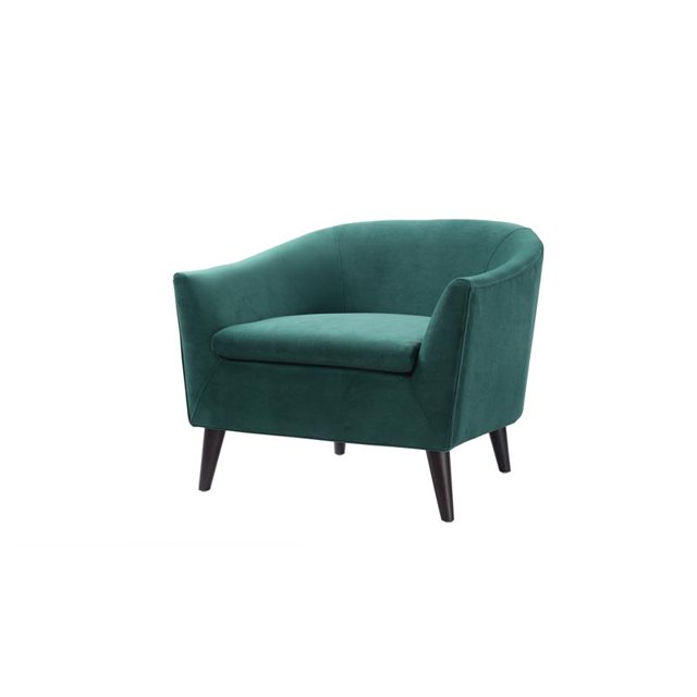 Lia Mid-Century Barrel Accent Chair Evergreen