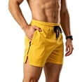 thumbnail image 2 of StSilkitty Workout Shorts for Mens Solid Color Elastic Drawstring Athletic Shorts with Pockets Gym Running Shorts, 2 of 7
