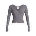 thumbnail image 5 of Avia Women's Reversible Wrap Top with Long Sleeves, Sizes XS-XXXL, 5 of 7