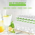 thumbnail image 2 of Ice Cube Tray with Lid and Bin (3 Pack, Green) Silicone Plastic Ice Cube Trays for Freezer, BPA Free Ice Trays with Bin, Ice Scoop, Ice Tong and Drinking Straw Stackable Ice Trays for Cocktail, 2 of 5