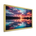 thumbnail image 2 of Designart "Lake Horizon Sunset Beauty III" Cottage Framed Wall Art Decor - Country Blue Lake Entryway Framed Wall Art Print, 2 of 6