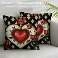 thumbnail image 3 of GOSMITH  Valentine's Day Red Heart Decorative Throw Pillow Covers  Love You Forever Checkerboard Porch Outdoor Home Decor, Be My Valentine Arrow Crown Polka Dots Farmhouse Cushion Case, 3 of 5
