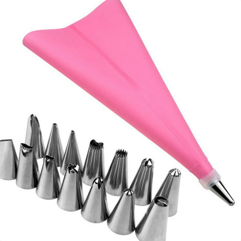 Icing Piping Cream Pastry Bag Stainless Steel Nozzle Pastry Tips