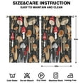 thumbnail image 2 of Mushroom Curtains-Blackout Curtains Bedroom Decor Living Room Darkening Grommet Window Drapes 2 Panels Set 42x63 inch, 2 of 2