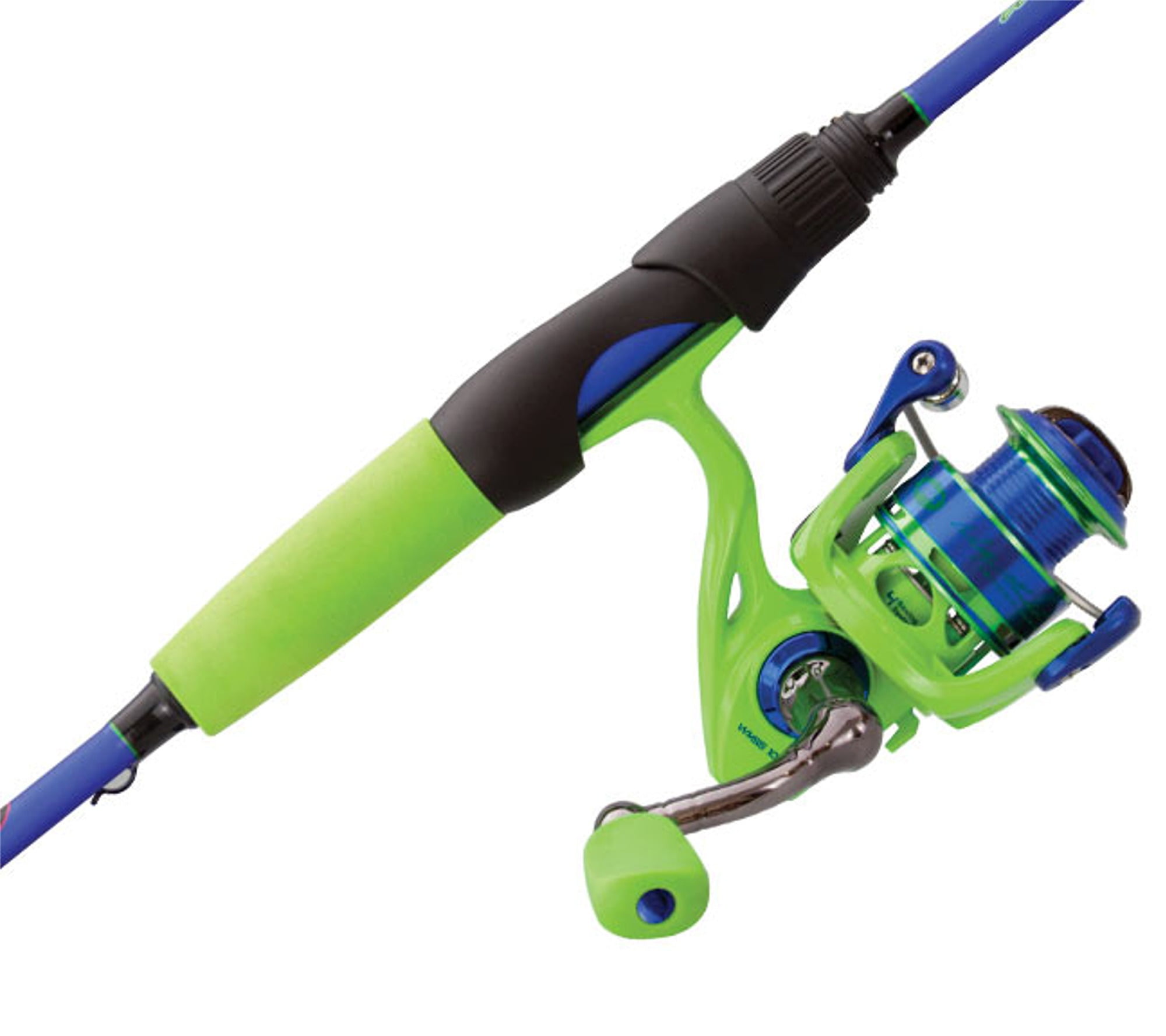 Lew's Wally Marshall Speed Shooter Spinning Reel and Fishing Rod Combo,  6-Foot 6-Inch Rod, Size 100 Reel, Green/Blue 