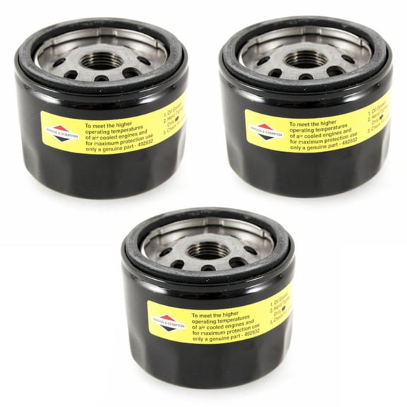 Briggs & Stratton Genuine OEM 492932 492932S Motor Oil Filter, 3 Pack