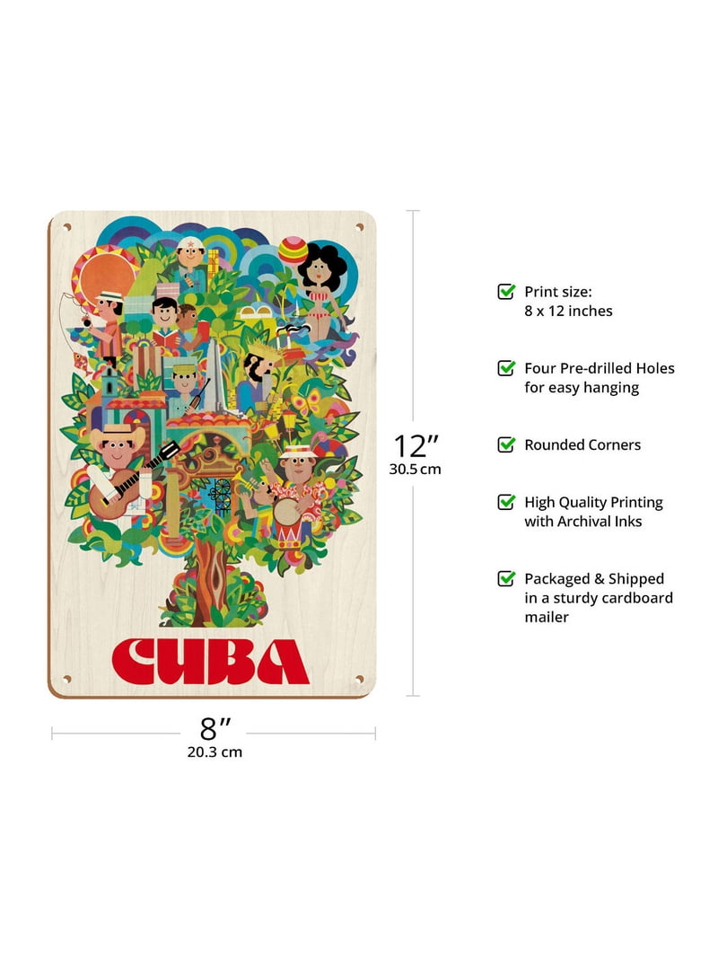 Cuba - Colorful Pictorial of Various Types of Cuban People