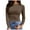 Coffee, variant on Long Sleeve Shirts for Women 2026 Spring Basic Undershirt Ribbed Crewneck Slim Fit Plain Blouse