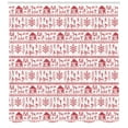 thumbnail image 3 of Ambesonne Traditional Shower Curtain, Prehistoric Drawing, 69"Wx84"L, White Red, 3 of 3