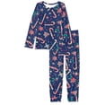 thumbnail image 4 of SCRAWLGOD Candy Cane Women's Pajama Set for Women Long Sleeve Pj Set Women Christmas Clothing Size XS Crewneck Ladies Two Piece Pajamas Soft Jogger Pjs Women, 4 of 6