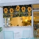 thumbnail image 5 of Cortina de ventana de girasol, decoración de cortina de cocina/living room, cortina de ojal para barra de cortina, 18 X 54 pulgadas, 5 of 6