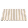 thumbnail image 2 of Awntech 5.38 Ft Santa Fe Fixed Awning Canopy with Twisted Rope Arms (64.5in x 44in x 24in), Linen/White Stripe, 2 of 2