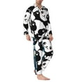 thumbnail image 3 of Bingfone Men'S Pajama Set 2 Piece Loungewear Pjs, Long Sleeve With Pajama Pants-Cute Panda (3), 3 of 9