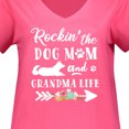 thumbnail image 3 of Inktastic Rockin' the Dog Mom and Grandma Life Women's Plus Size V-Neck T-Shirt, 3 of 4
