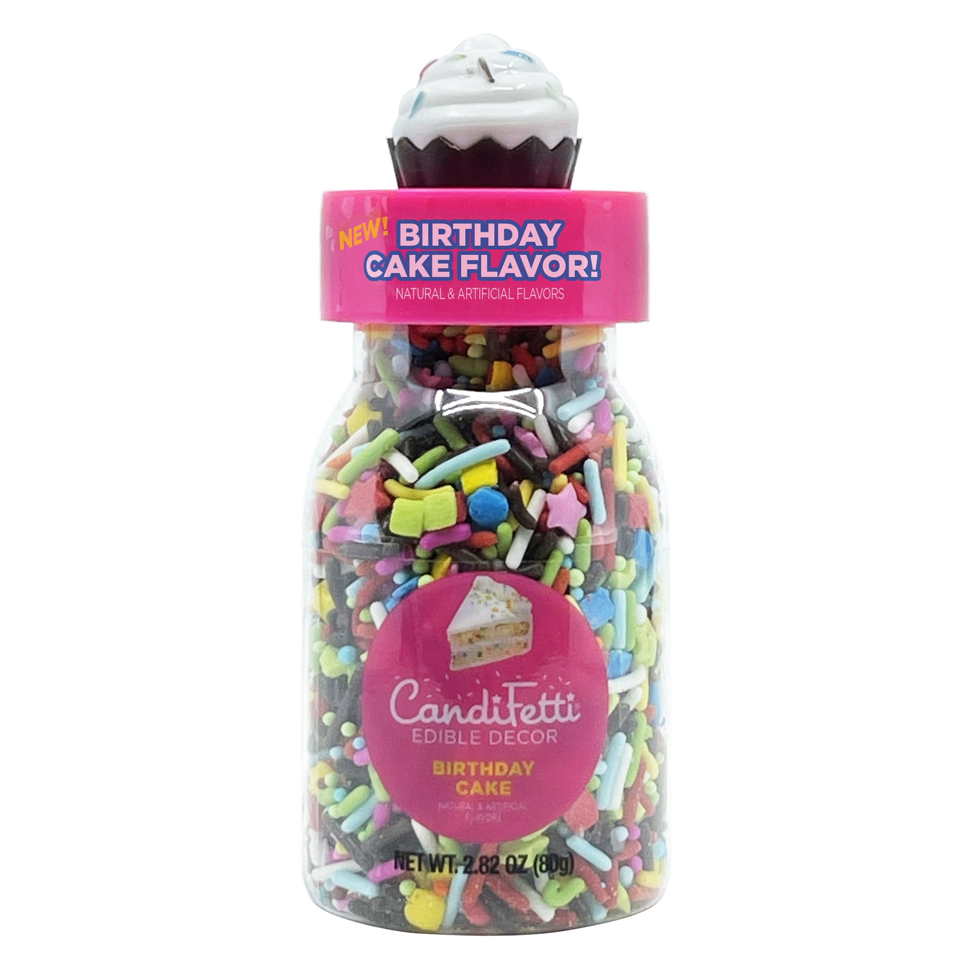 CandiFetti Edible Décor Birthday Cake Flavor Sprinkle Mix, 2.82 oz