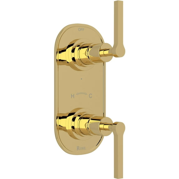Rohl A4264lm Lombardia 5 Function Thermostatic Valve Trim Only - Brass